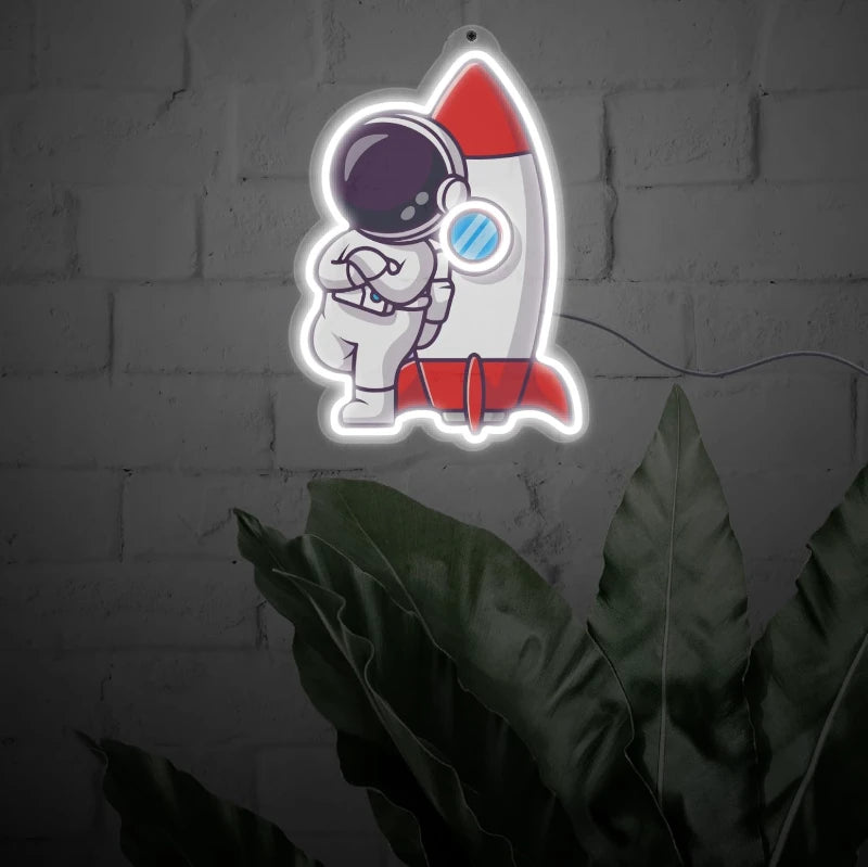 Astronaut UV Printed Neon Light LED Signs