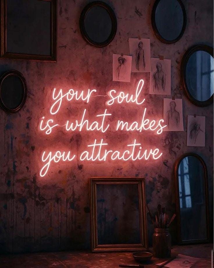 Your soul is what makes you attractive neon Quotes