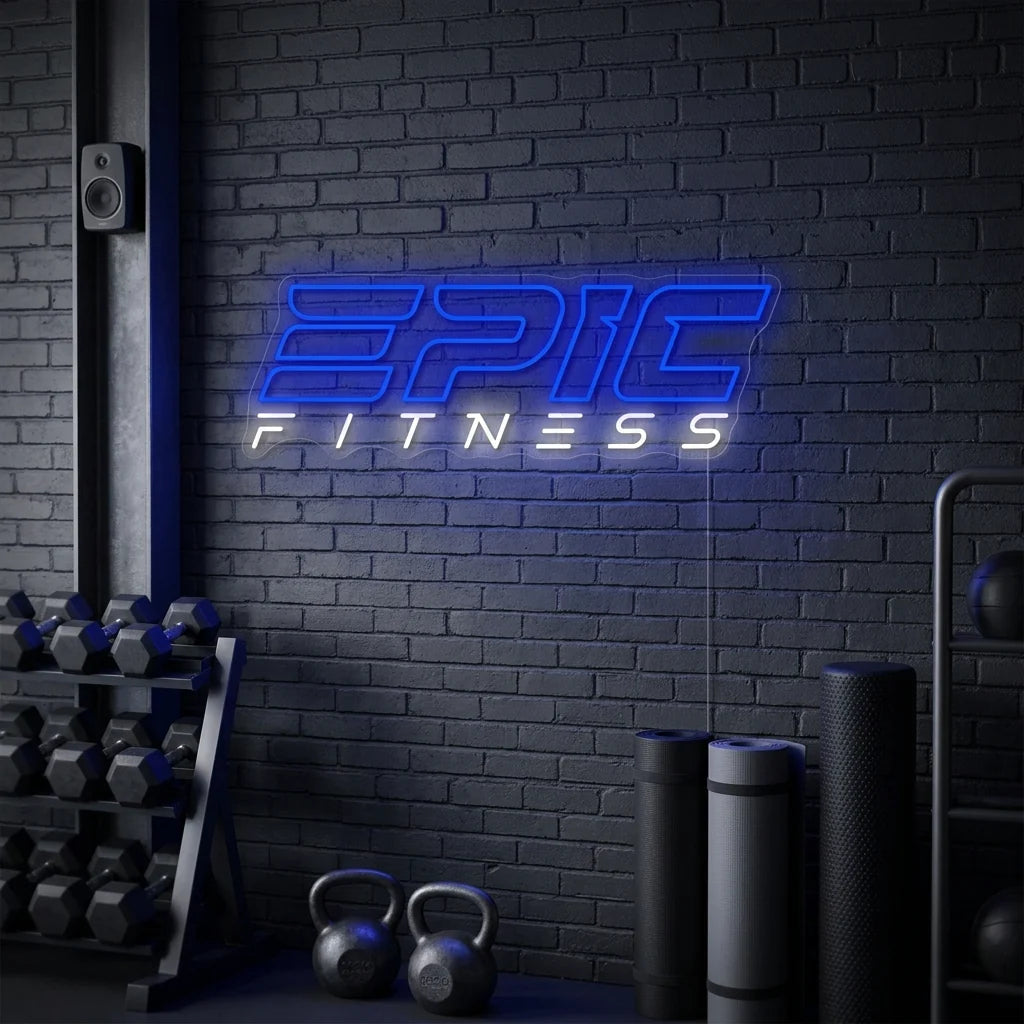 Epic Fitness Logo Neon Sign LED Light