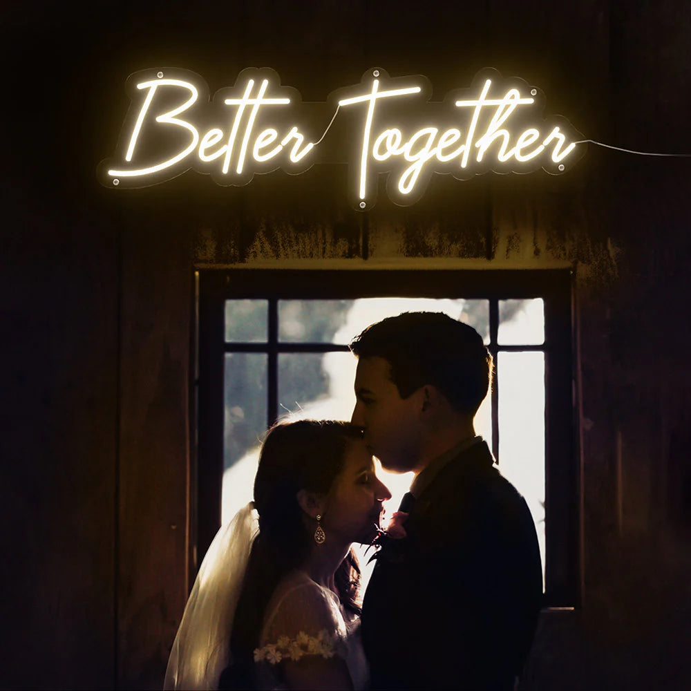 Better Together Wedding Neon Light Sign