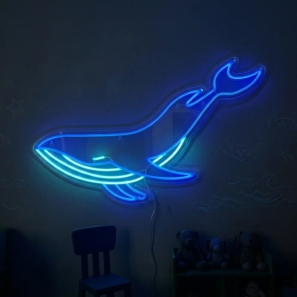 Blue Whale LED Neon Sign