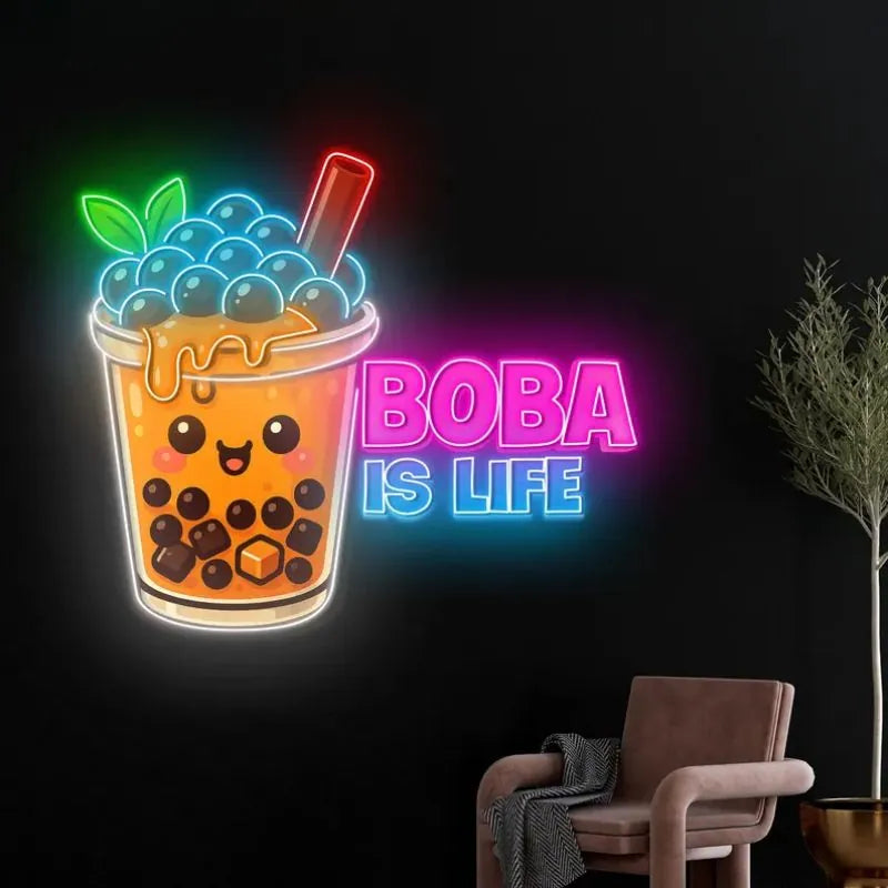 Boba Is Life Neon LED Sign