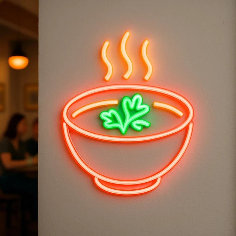 Borscht Neon Sign Ukrainian Cuisine Restaurant Light