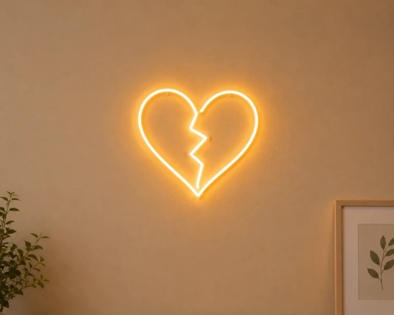 Broken Heart Neon Sign