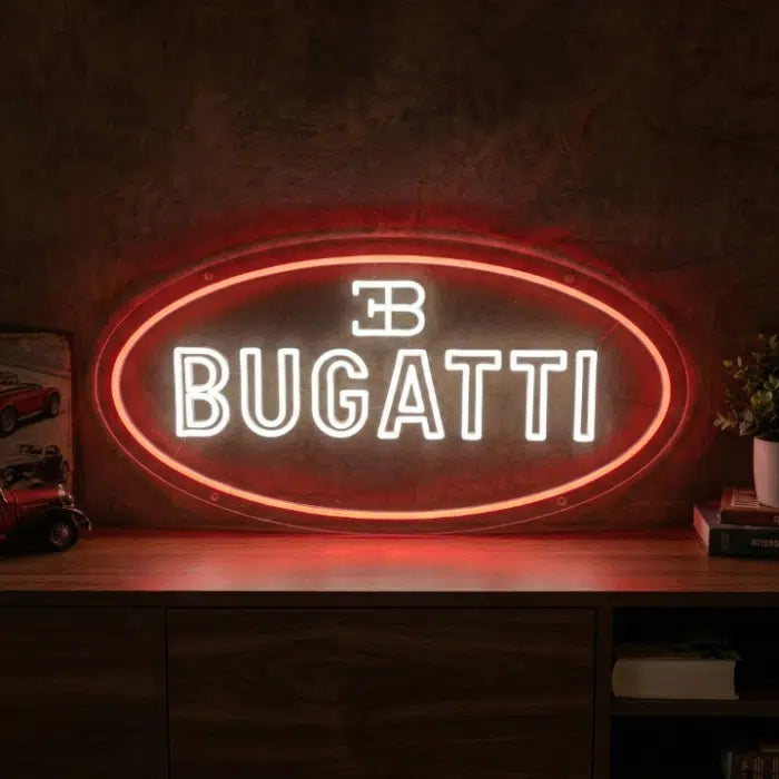 Bugatti Logo Neon Sign LED Light
