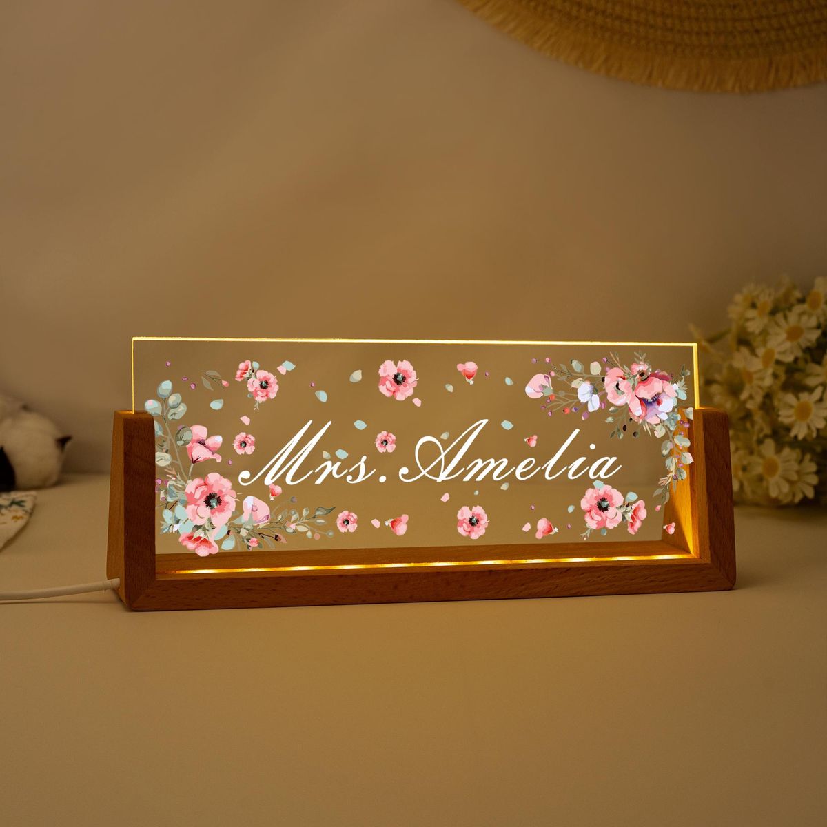 Thank you LED Gift for Teacher Name Plate