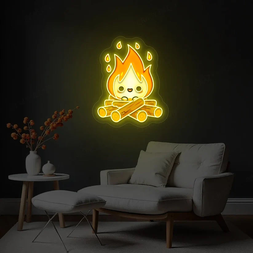 Campfire Artwork Cafe Neon Signs