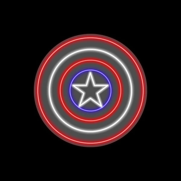 Captain America Shield Neon Sign