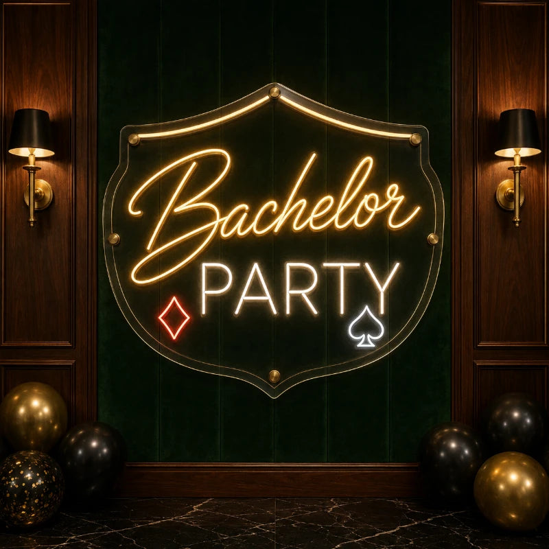 Casino Lounge Bachelor Party Neon Sign