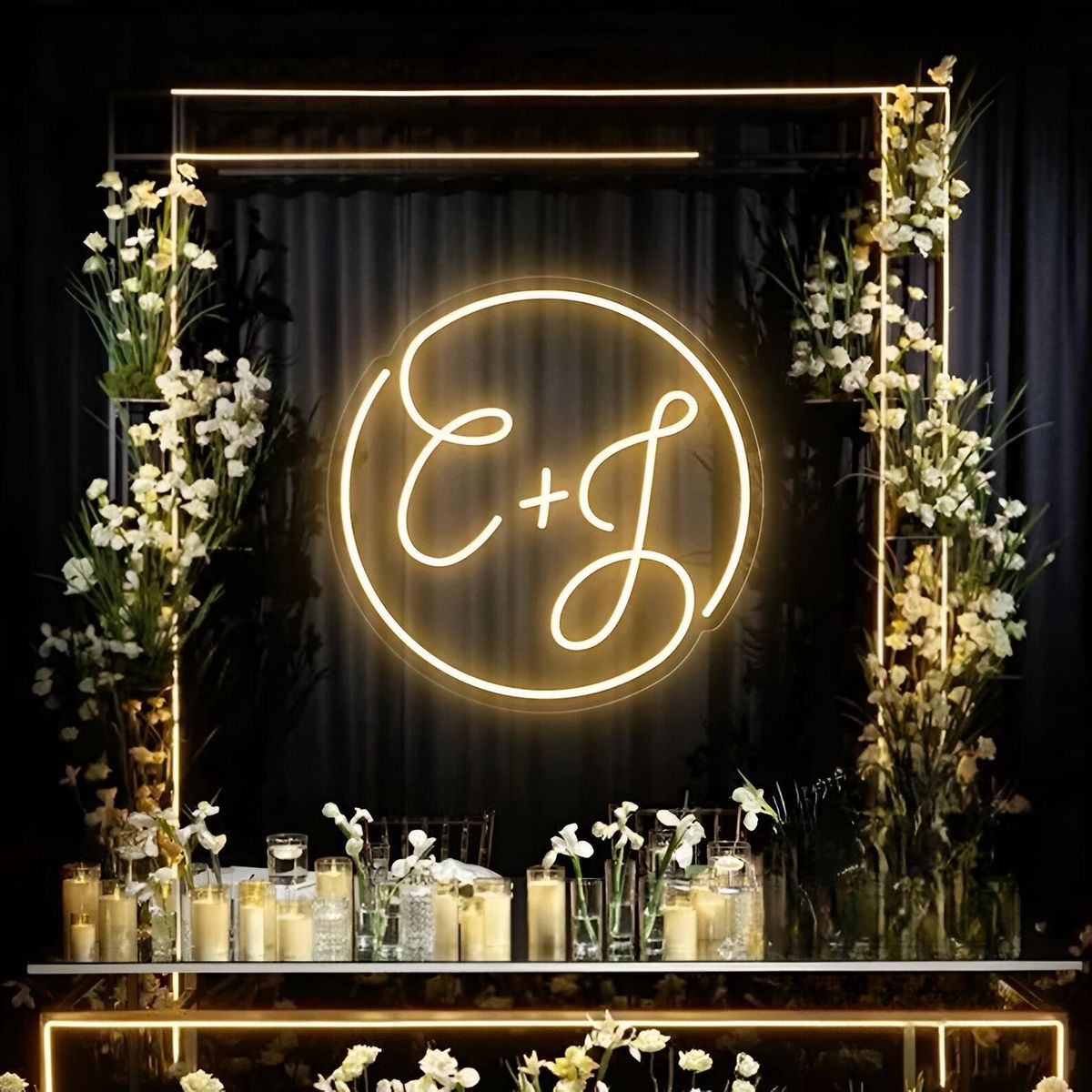 Initials Custom Name  LED Neon Sign