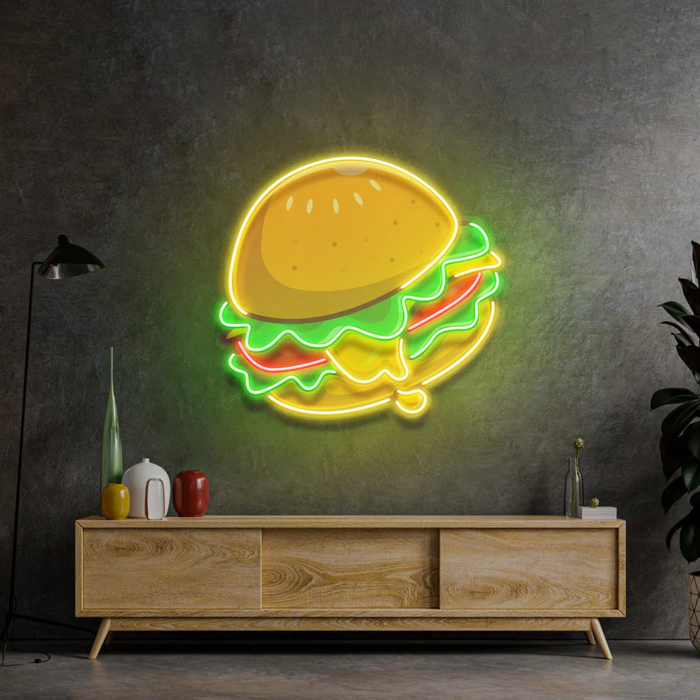 Cheese Burger LED Neon Lights