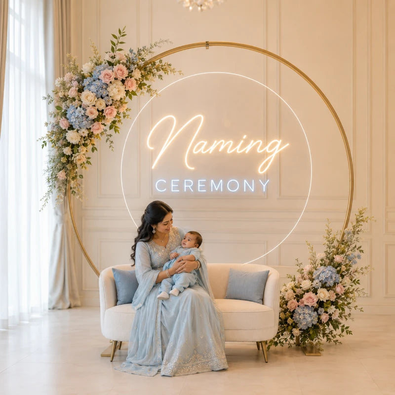 Child Naming Ceremony Neon Light Sign