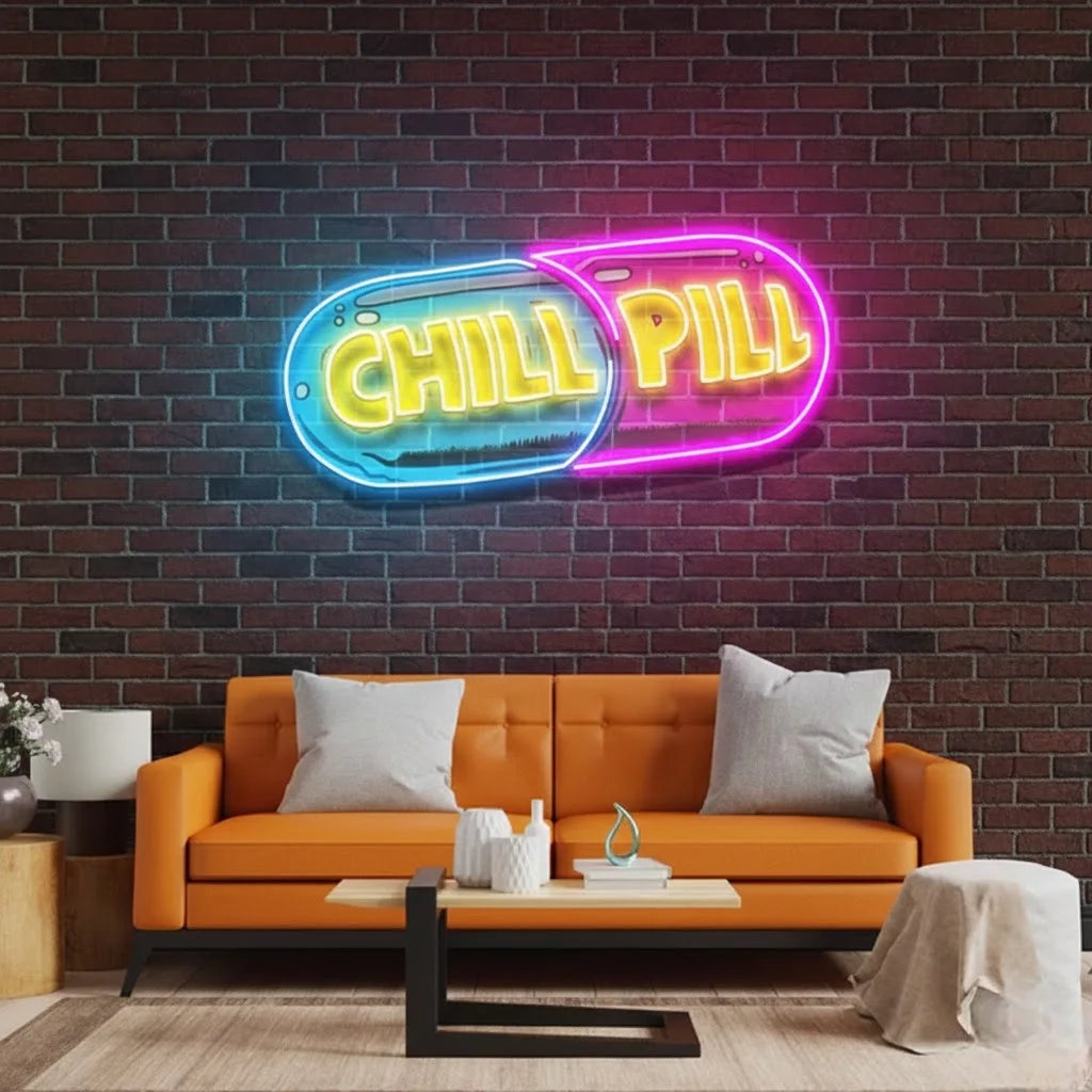 Chill Pill UV Print LED Neon Lights