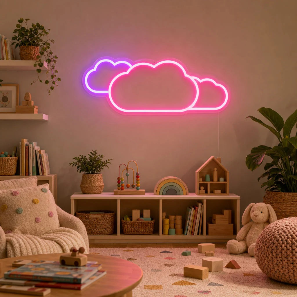Cloud Kids Room Decor Neon Sign
