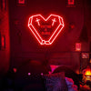 Coffin Heart Neon Sign With Couple Name