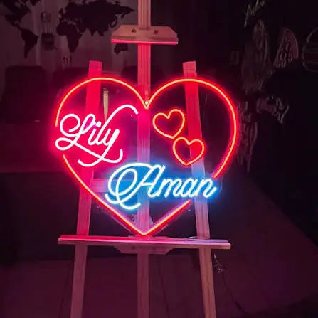 Couple Name Neon Sign Board