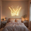 Couple Name With Lead Hand Neon Sign