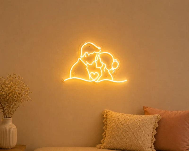 Couple LED Neon Sign Board