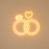 Couple Rings LED Neon Lights Board
