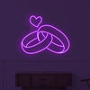 Couple Rings LED Neon Sign