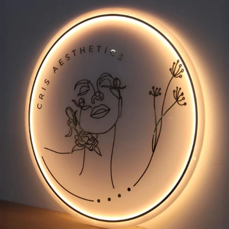 Custom 3D Round Acrylic Business Logo LED Sign