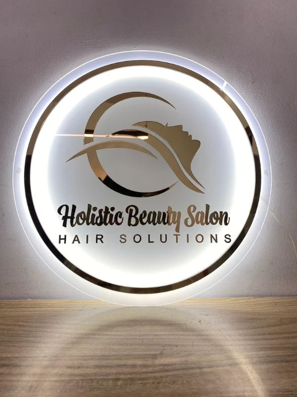 Custom Acrylic Sign Backlit Sign Salon decor Sign