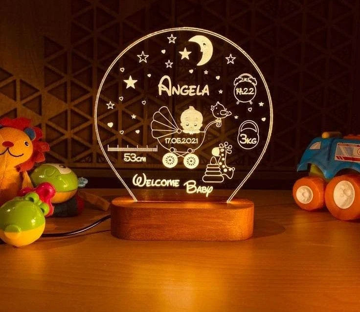 Custom Baby Milestone Light For First Birthday