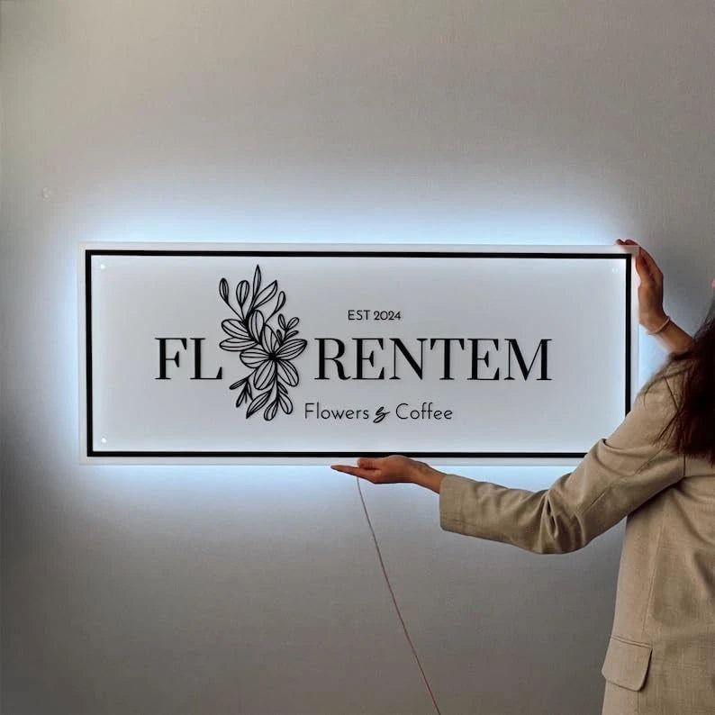 Custom Backlit Acrylic LED Business Sign