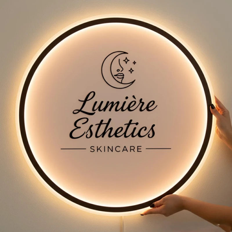 Custom Clear Acrylic Sign with LED Neon Light