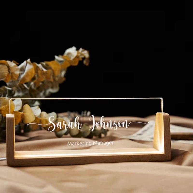 Custom Desk Name Plate Lighted Name Sign
