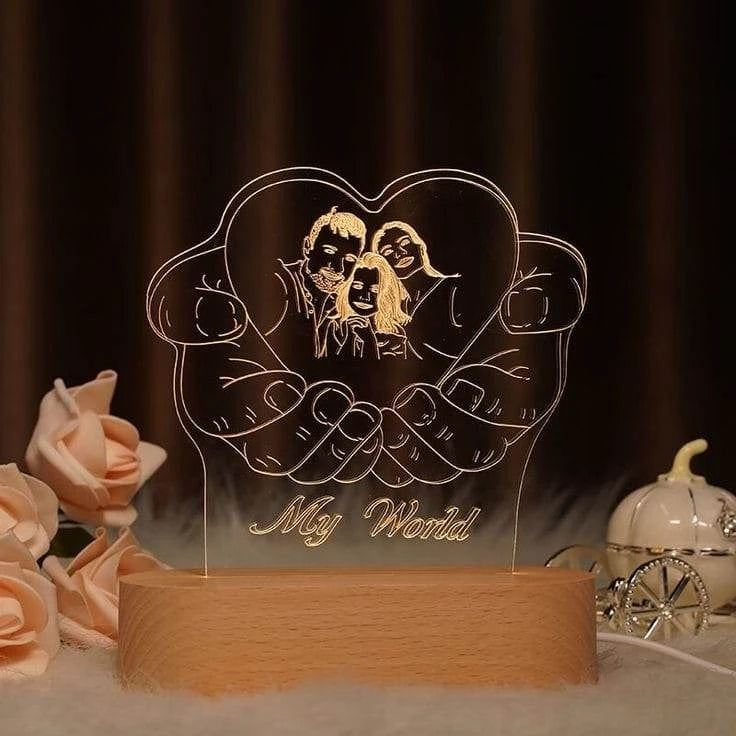 Custom Heart Shape 3D Illusion LED Lights