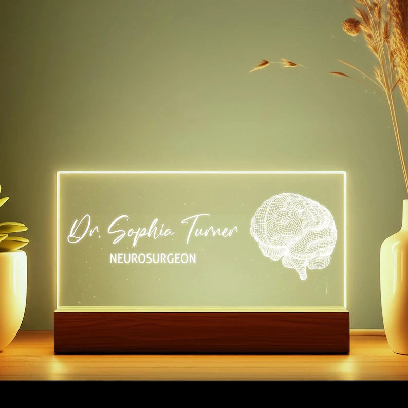 Custom LED Desk Name Plate