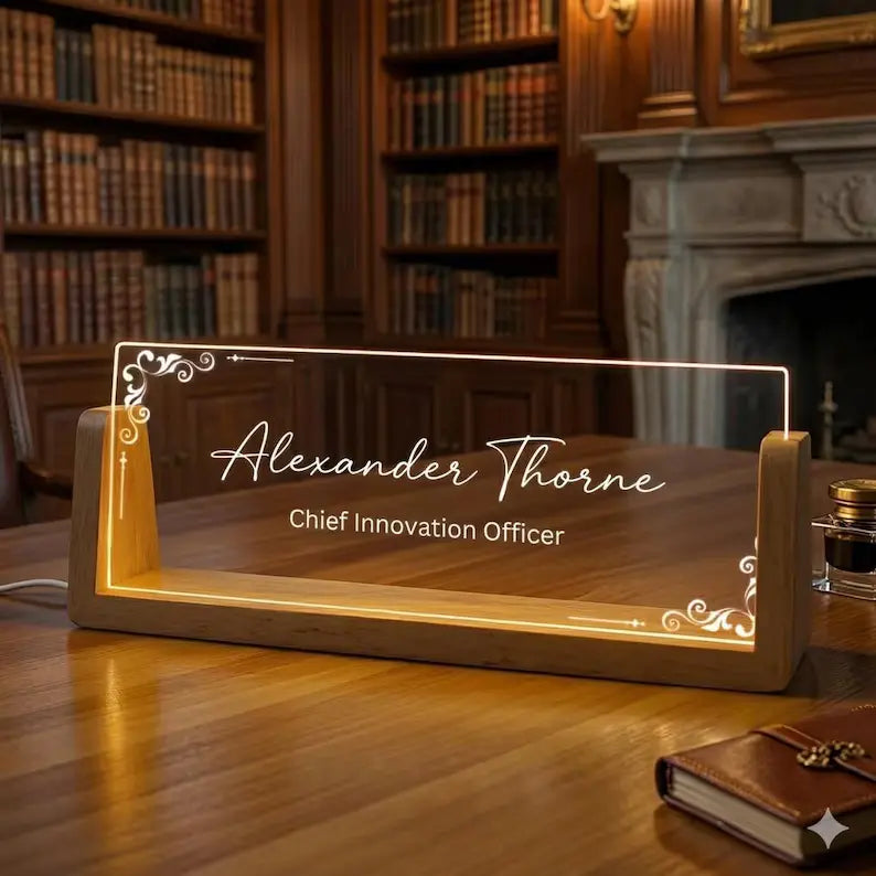 Custom LED Desk Sign
