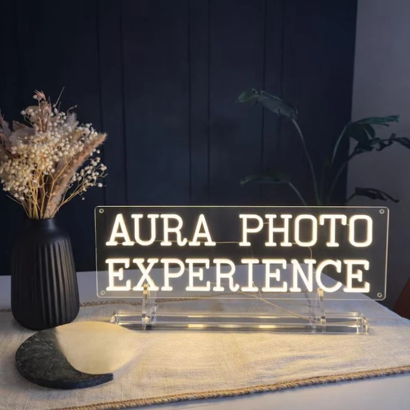Custom LED Neon Plate With Base