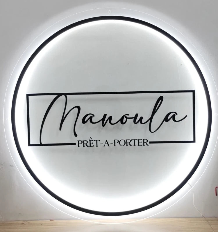 Custom Manoula Pet A Porter Acrylic Logo Board