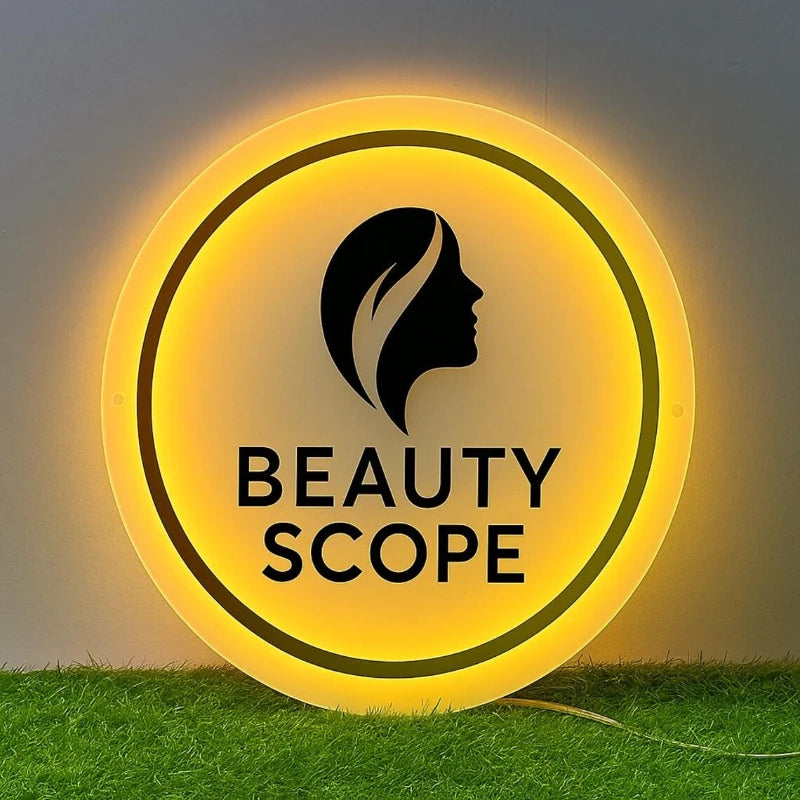 Custom Round Backlit Acrylic Business Sign