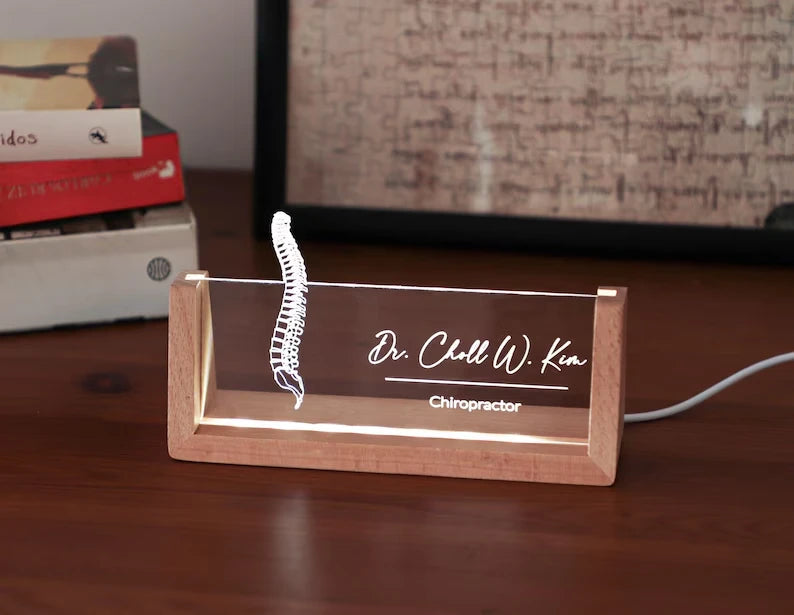Custom Spine Anatomy LED Name Plate