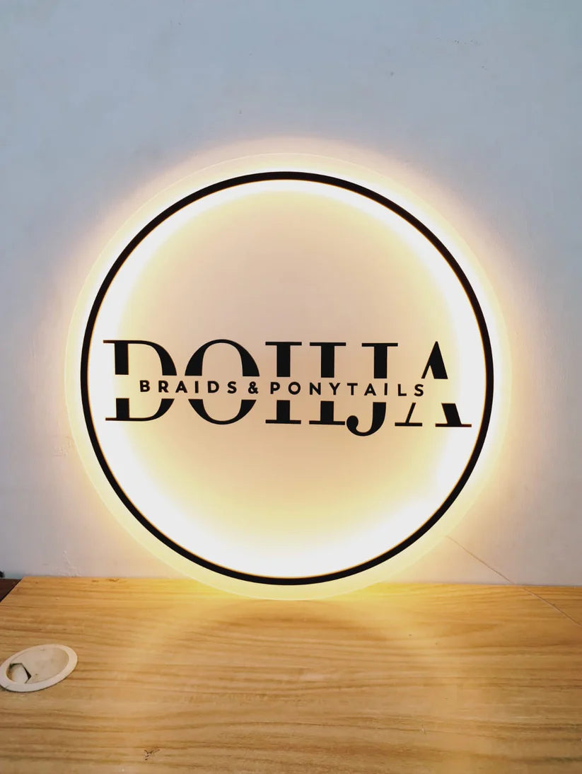 Custom Text Backlit Acrylic Sign