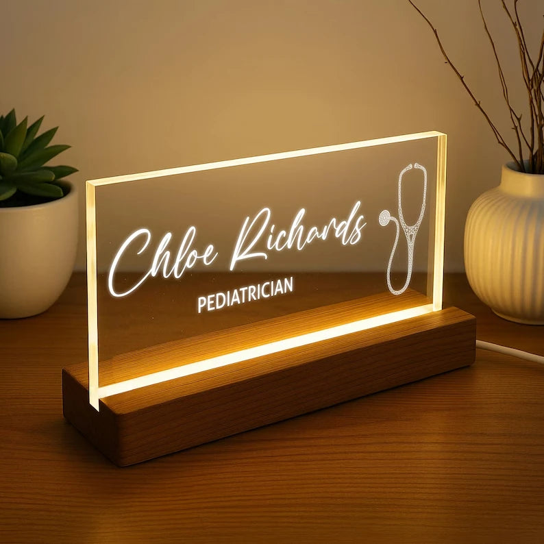 Customizable iLook Decor LED Name Plate