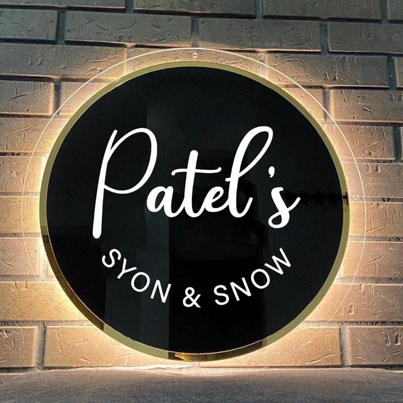 Customized Acrylic LED Backlit Name Plate
