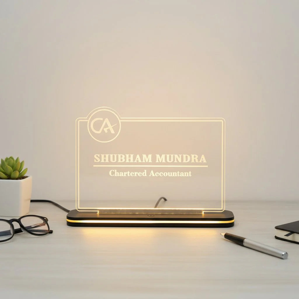 Customized CA LED Name Lamp 3D Illusion Acrylic Table