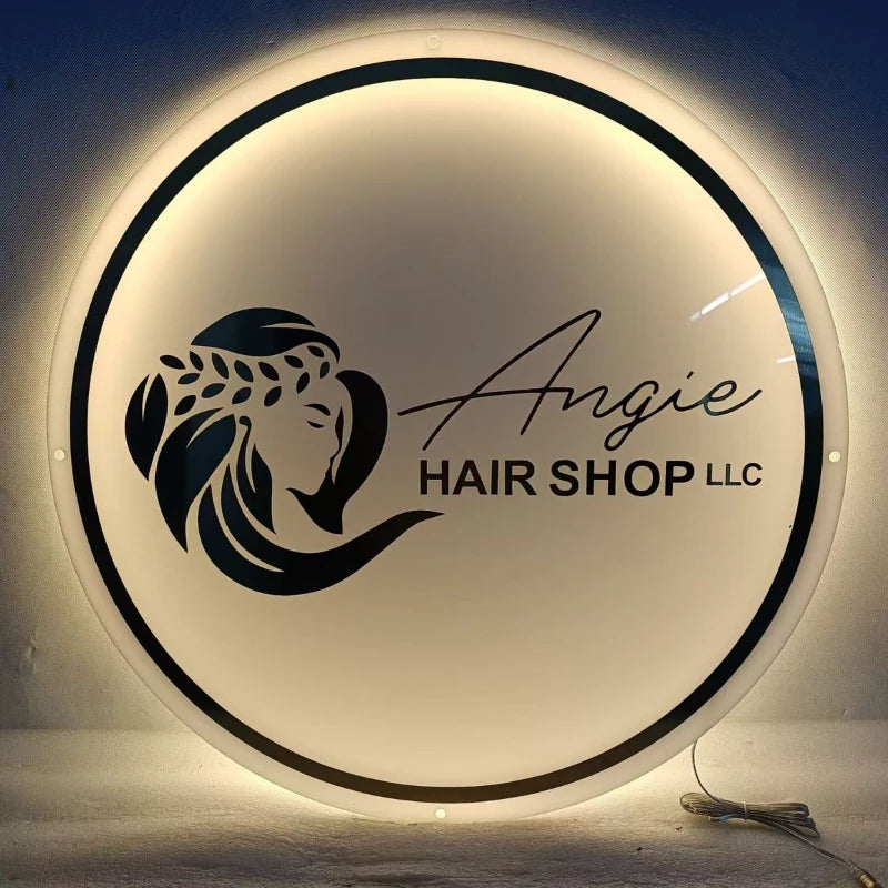 Customized Circular Backlit Acrylic LED Sign