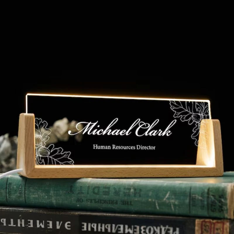 Customized LED Name Plate For Desk