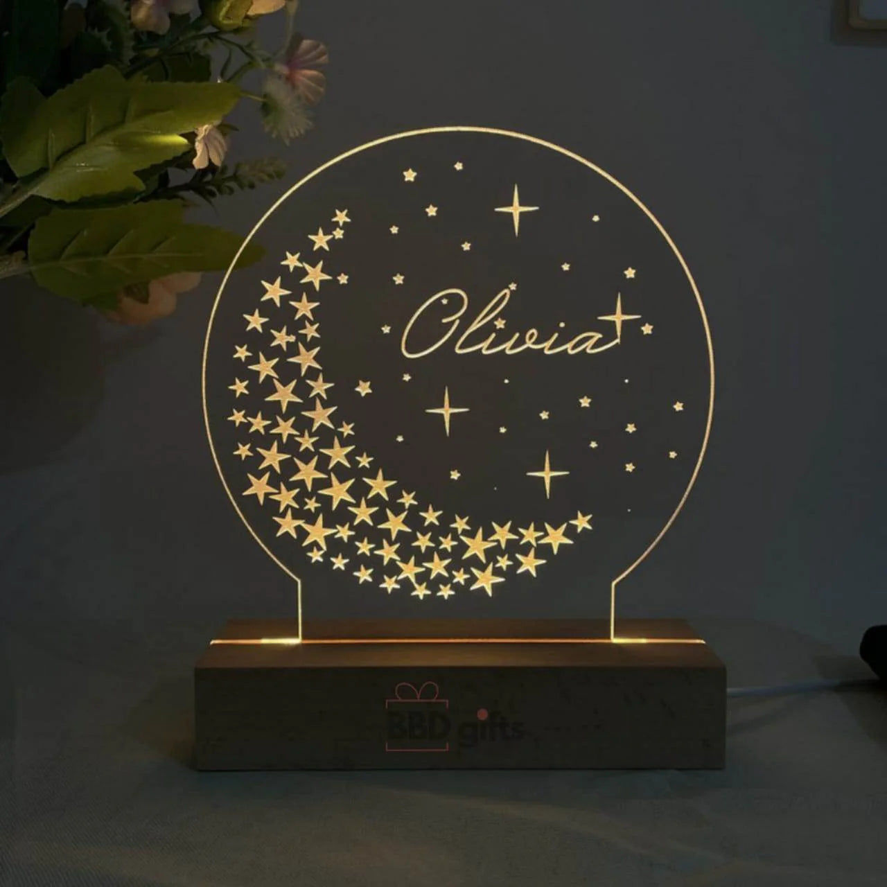 Customized Moon Night Lamp Personalized Acrylic LED Lights
