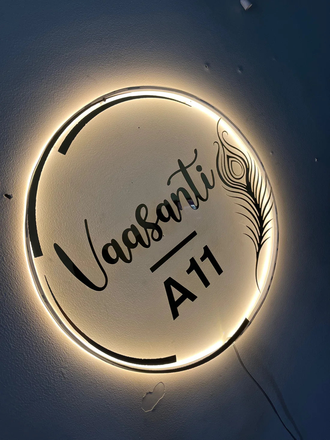Customized Round LED Acrylic Name Plate