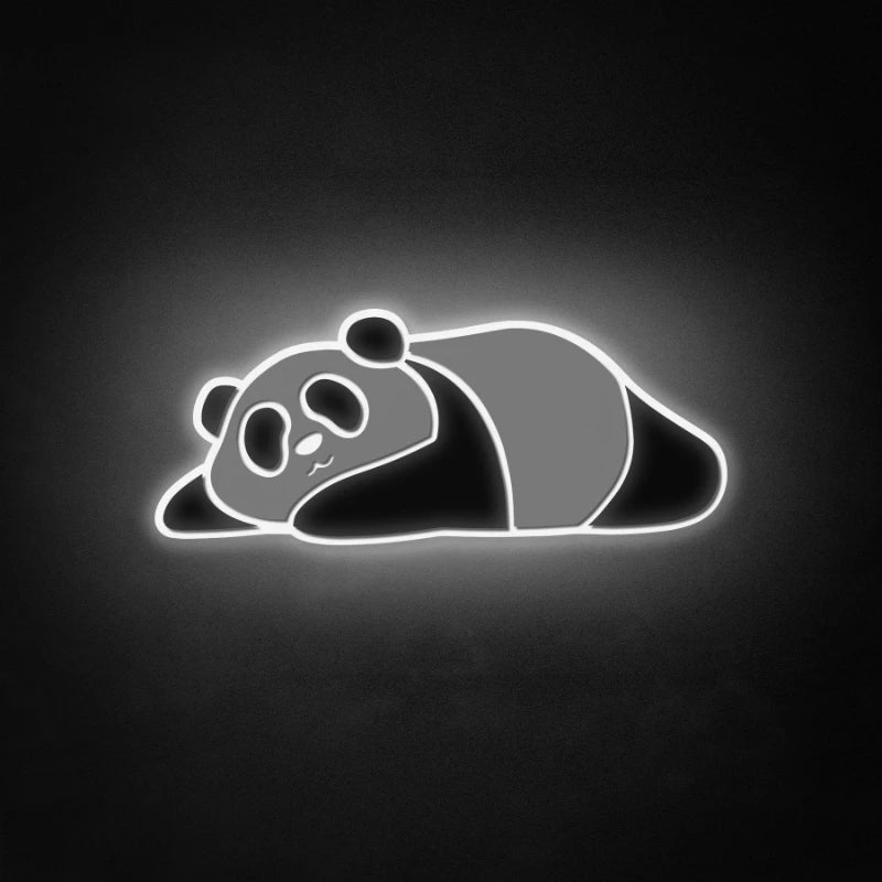 Cute Lazy Panda LED Neon Sign