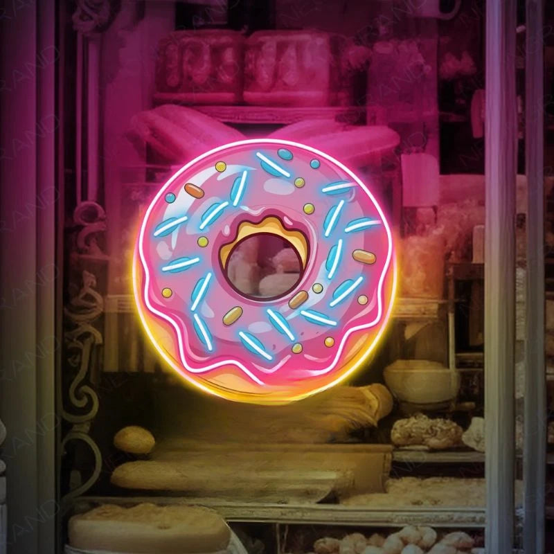 Donut UV Print Neon Light