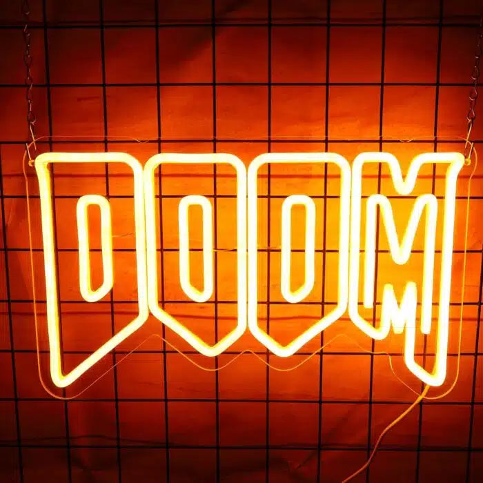 Doom Logo Neon Sign LED Light