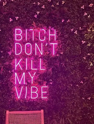 Bitch don't kill my vide neon sign