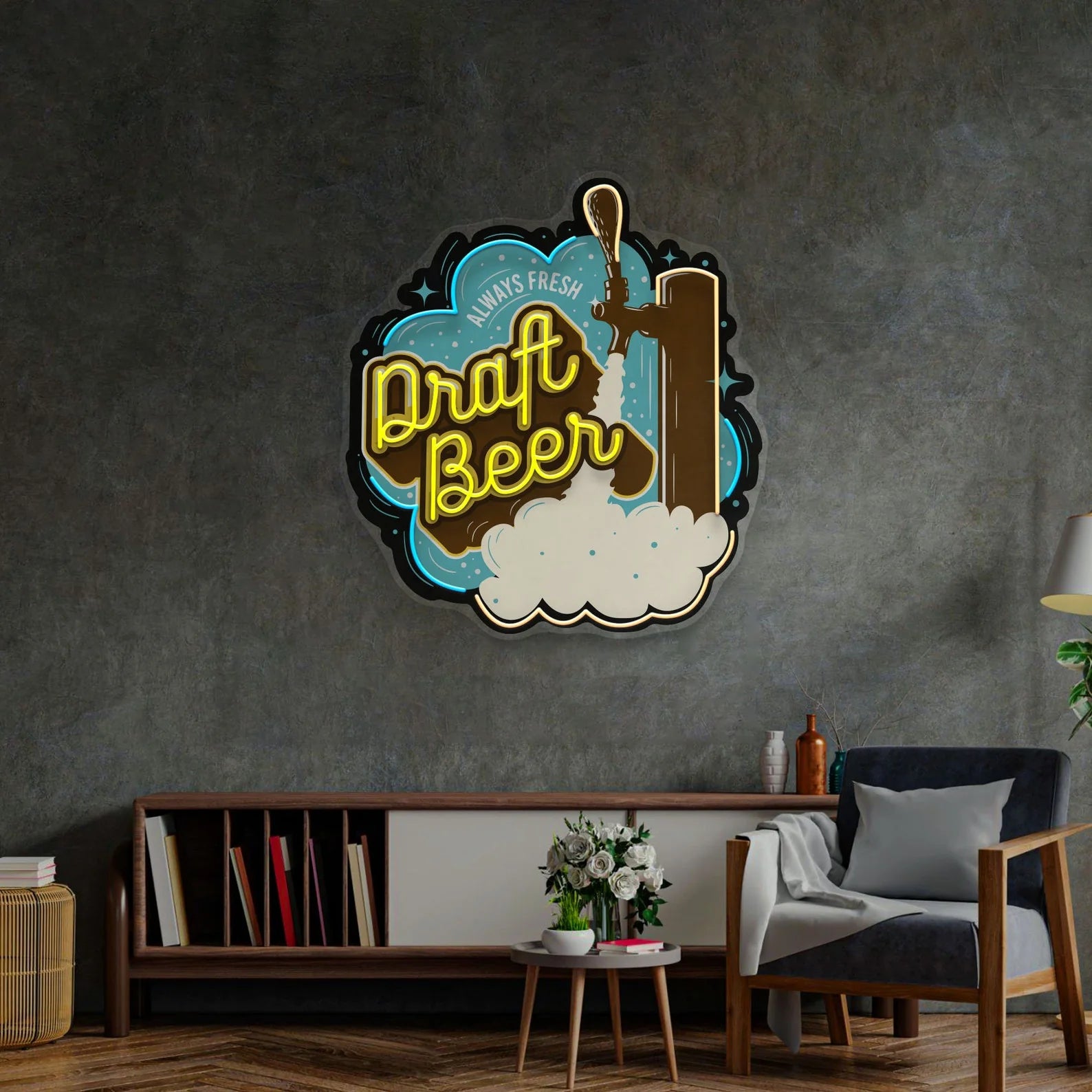 Draft Beer Neon Sign